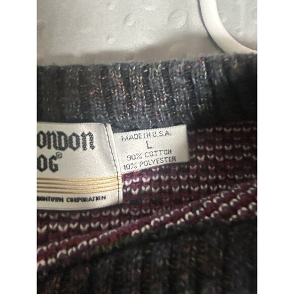 Vintage London Fog Knit Sweater Extra Large Dad Grandpa Holiday Sweater USA Lg - Picture 7 of 8